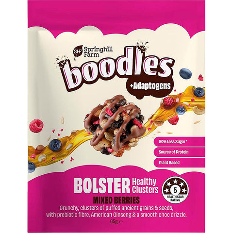 Springhill Farm Boodles Healthy Clusters Bolster Mixed Berries 65g