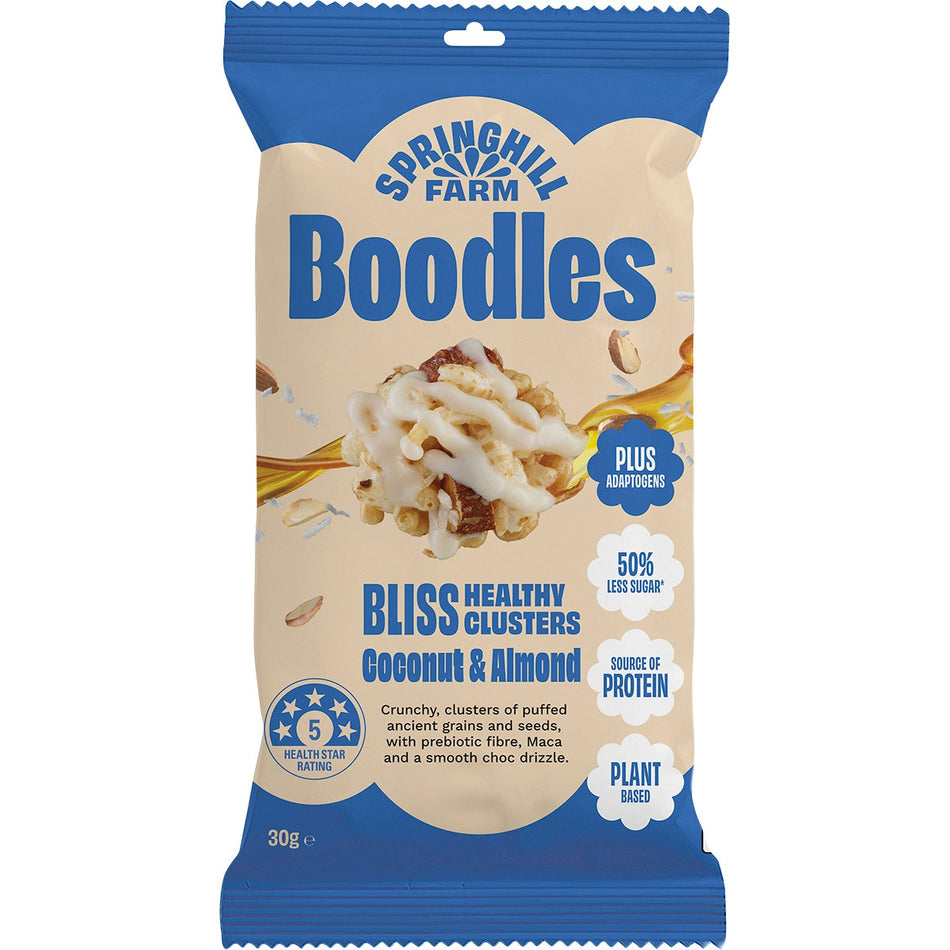 Springhill Farm Boodles Healthy Clusters BLISS Coconut & Almond 10x30g