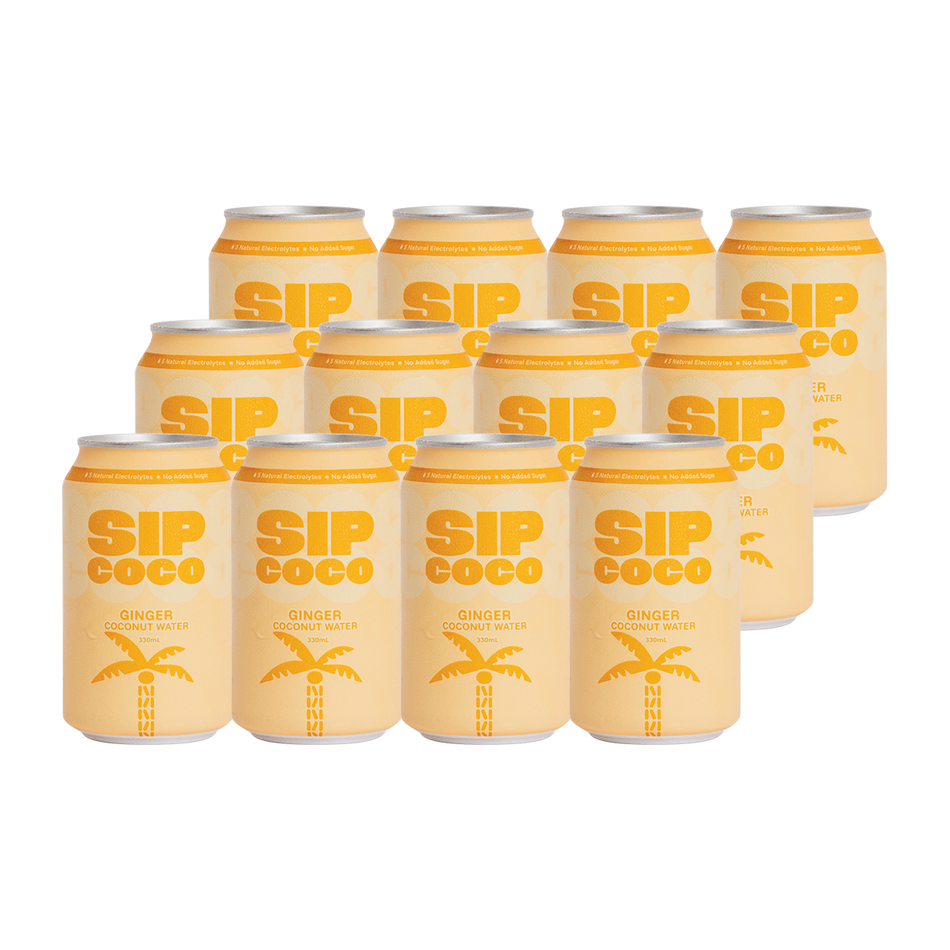 Sip Coco Ginger Coconut Water 330ml x 12 Pack