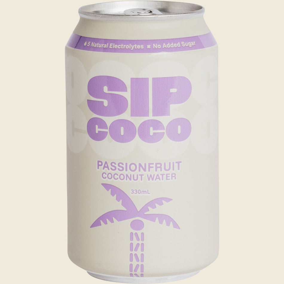 SIP COCO Passionfruit Coconut Water Can 12x330ml