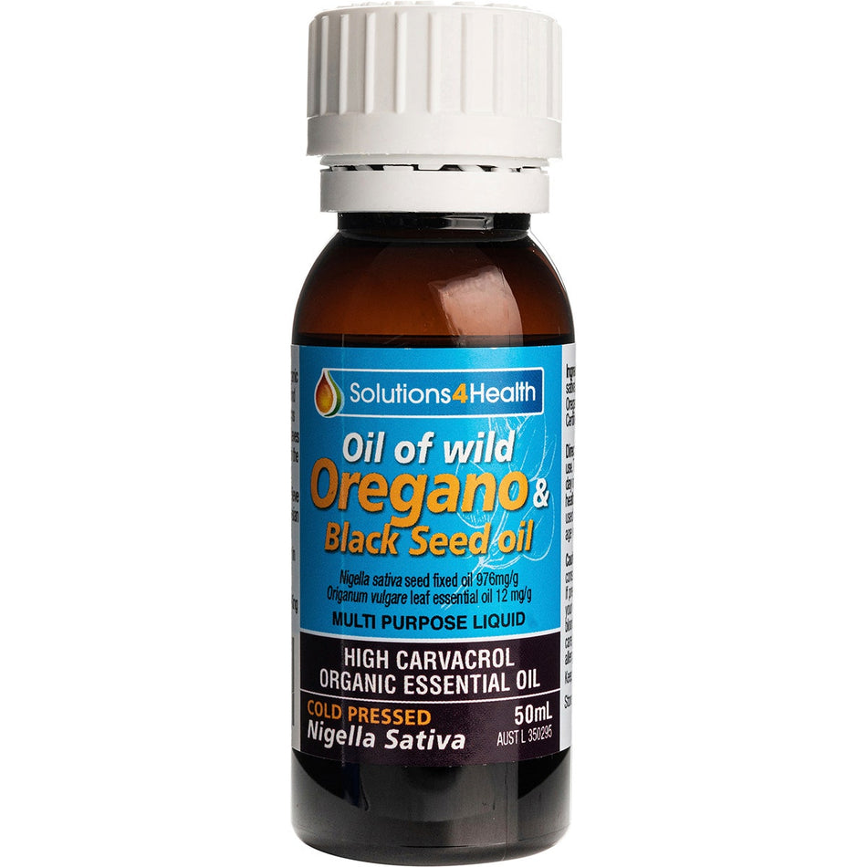 Solutions 4 Health Oil of Wild Oregano & Black Seed Oil 50ml
