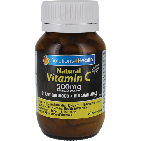 Solutions 4 Health Natural Vitamin C 60 Capsules