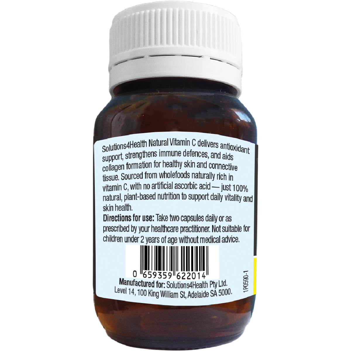 Solutions 4 Health Natural Vitamin C 60 Capsules