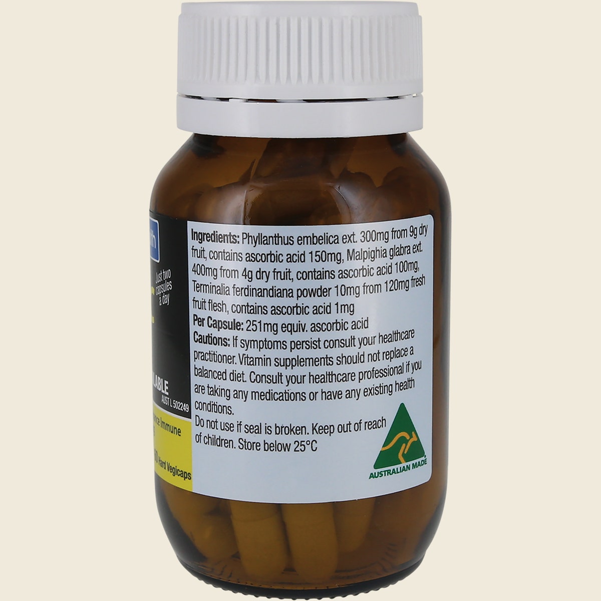 Solutions 4 Health Natural Vitamin C 60 Caps