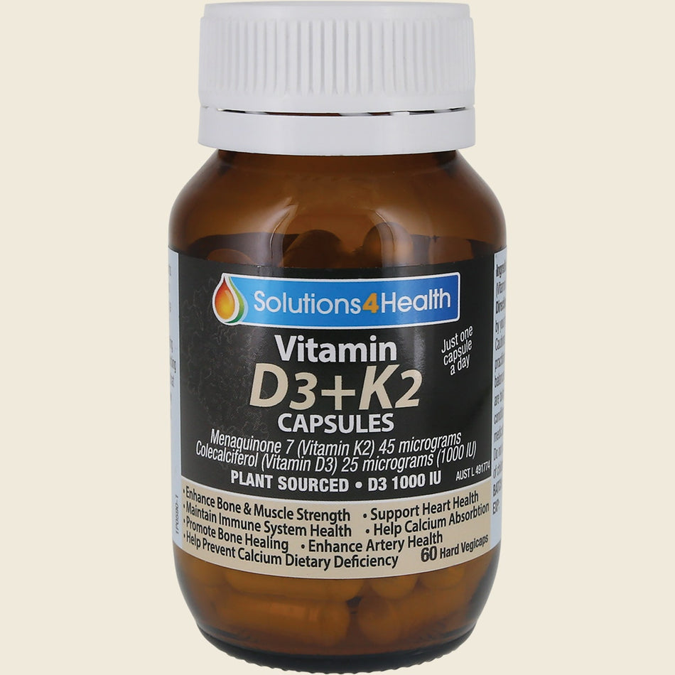 Solutions 4 Health Vitamin D3+K2 60 Caps