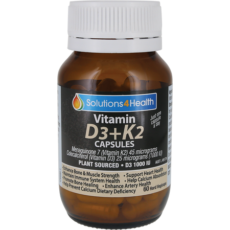 Solutions 4 Health Vitamin D3 + K2 60 Capsules
