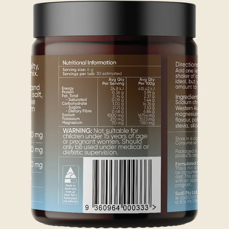 Sodii Everyday Hydration Salts Salty Chocolate 185g