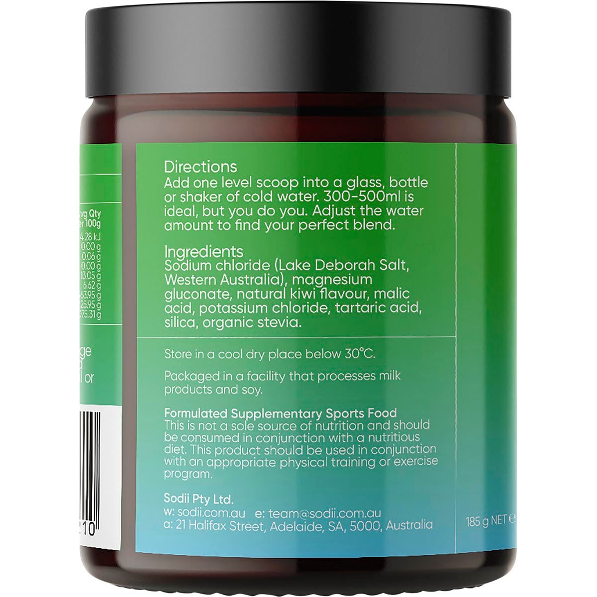 Sodii Everyday Hydration Salts Salty Kiwi 185g