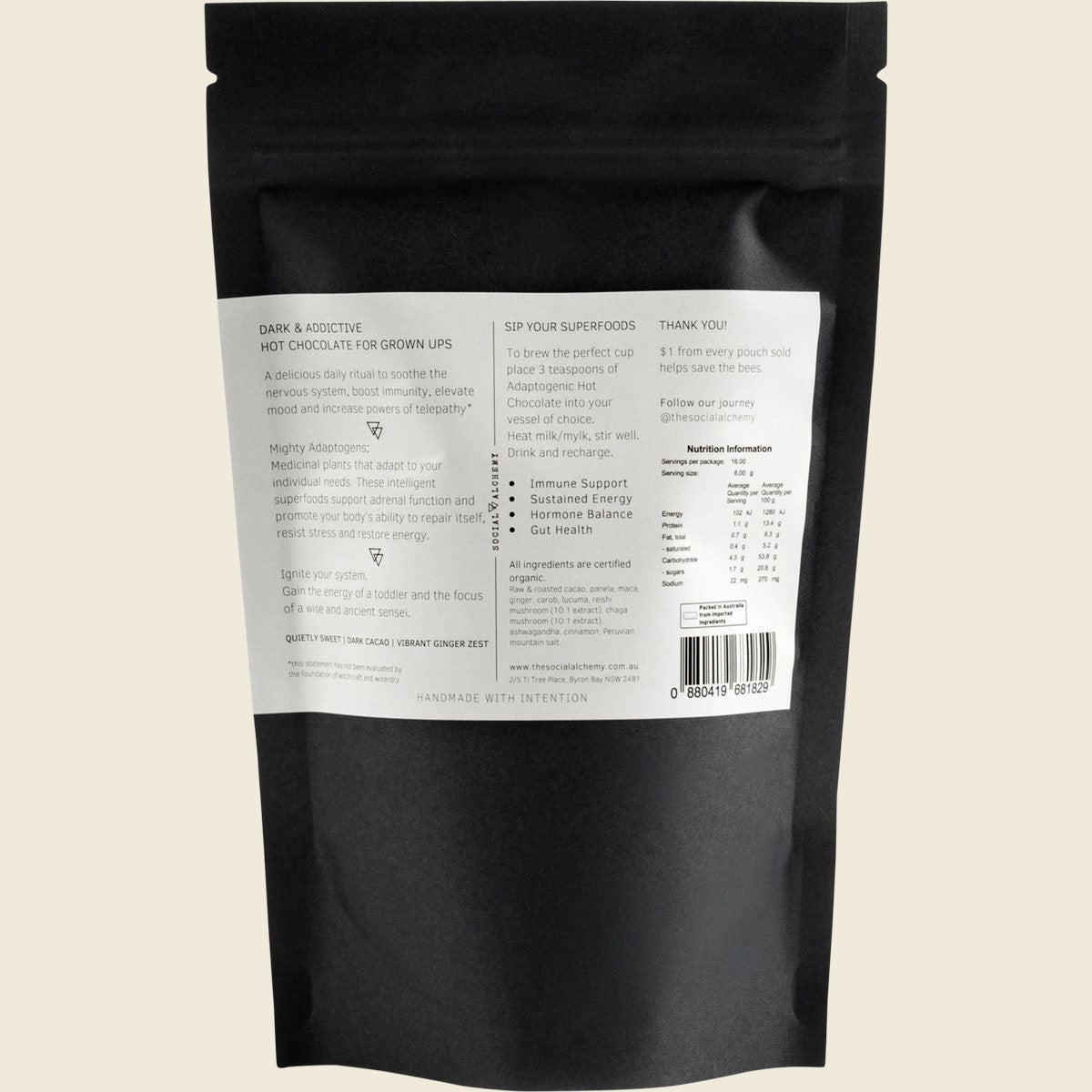 Social Alchemy Adaptogenic Hot Chocolate 128g