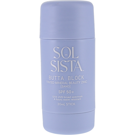 Sol Sista Collective Butta Block SPF50+ Tinted Mineral Beauty Zinc Sand 30ml