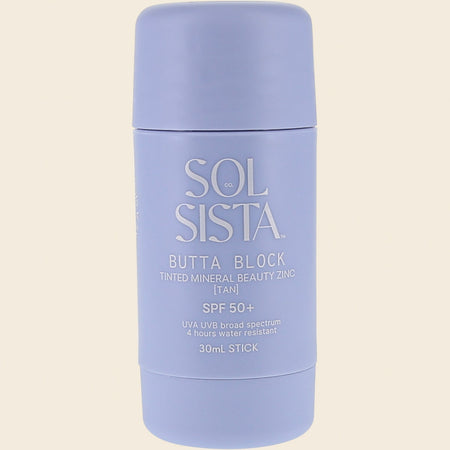 Sol Sista Collective Butta Block SPF50+ Tinted Mineral Beauty Zinc Tan 30ml