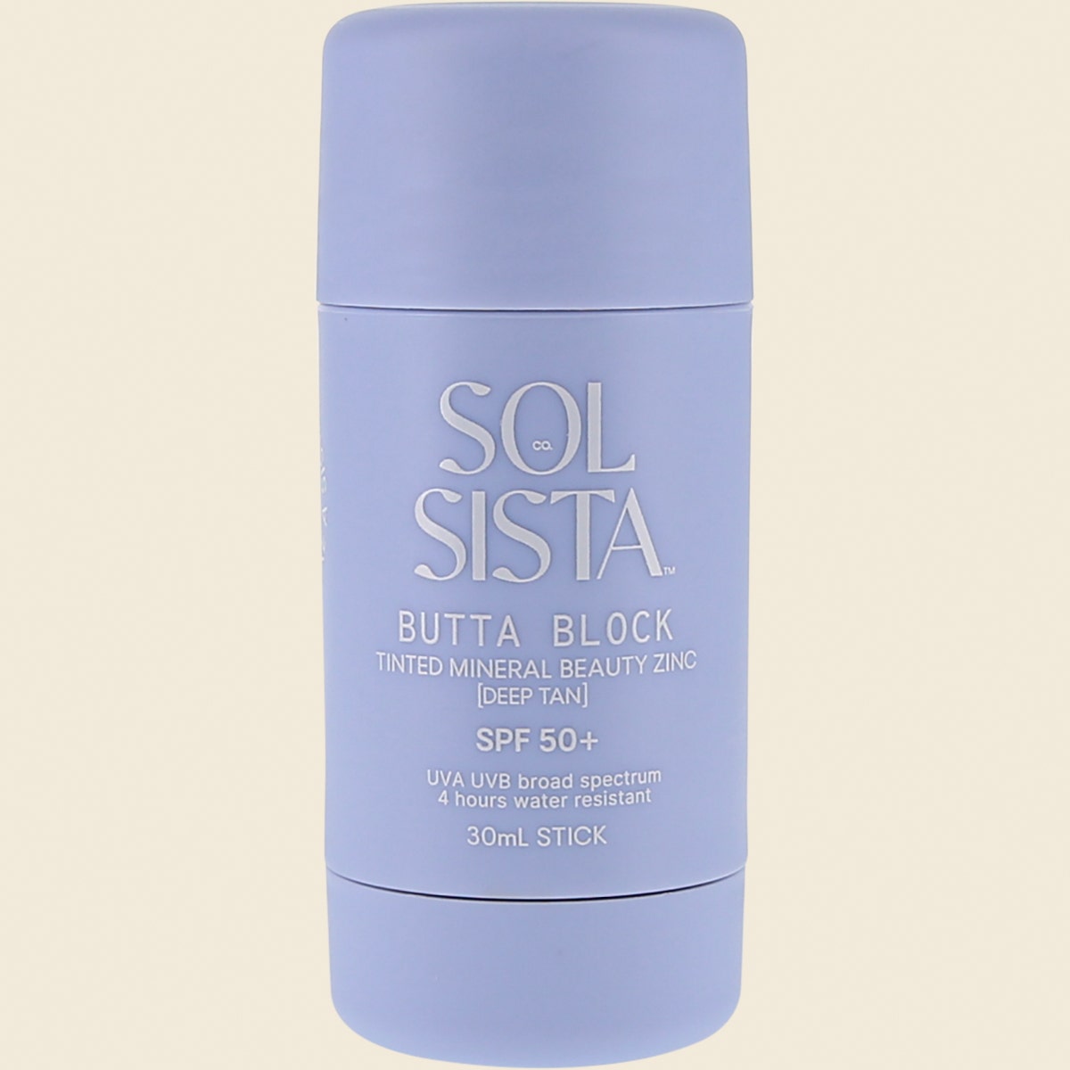 Sol Sista Collective Butta Block SPF50+ Tinted Mineral Beauty Zinc Deep Tan 30ml