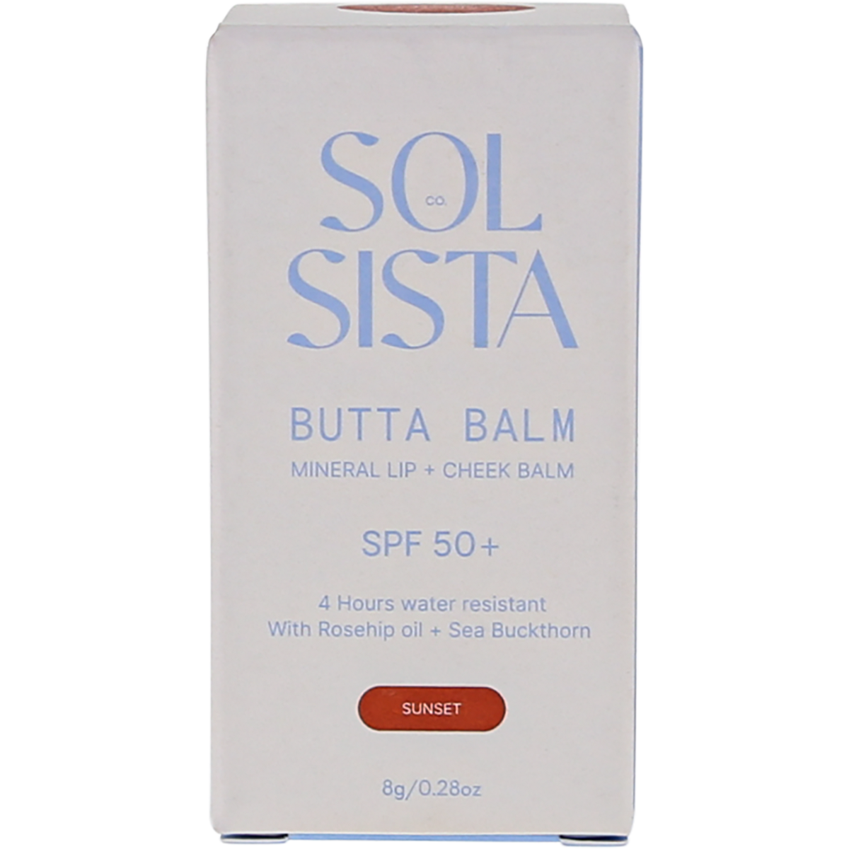 Sol Sista Collective Butta Balm SPF50+ Mineral Lip & Cheek Balm Sunset 8g