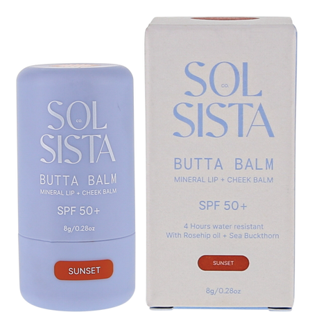 Sol Sista Collective Butta Balm SPF50+ Mineral Lip & Cheek Balm Sunset 8g