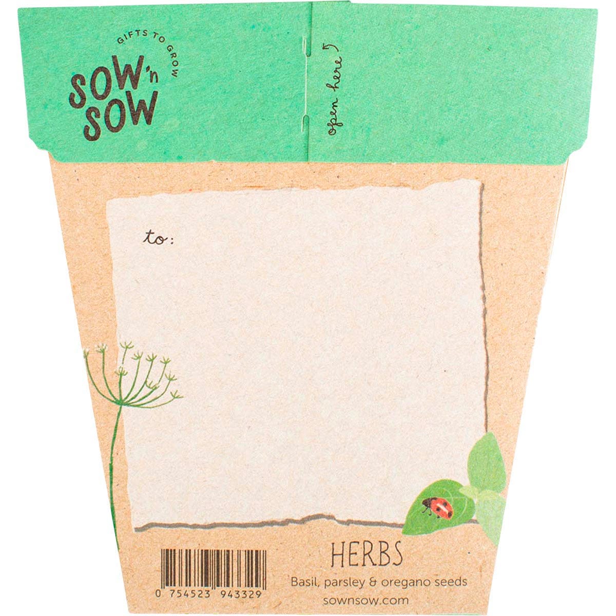 Sow 'n Sow Gift of Seeds Garden Herbs