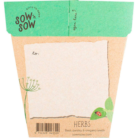 Sow 'n Sow Gift of Seeds Garden Herbs