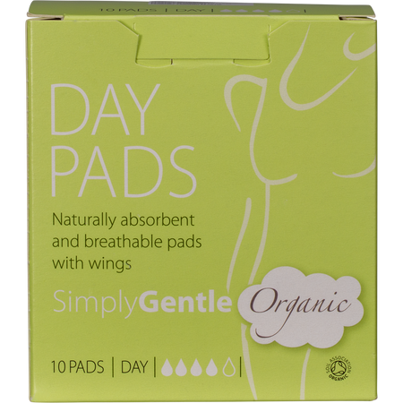 Simply Gentle Organic Day Sanitary Pads 10 Pack