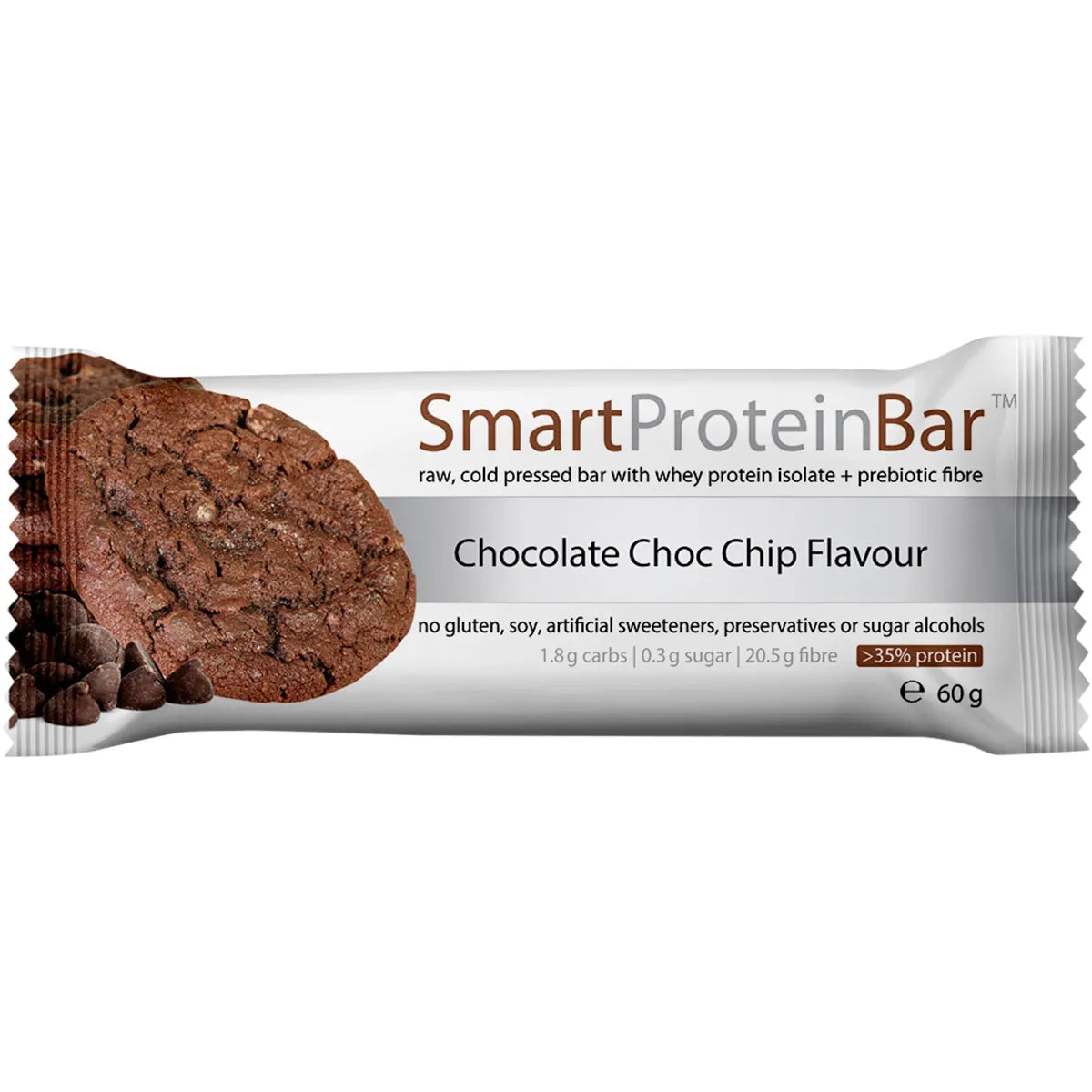 SMART PROTEIN BAR Chocolate Choc Chip Protein Bar 12x60g