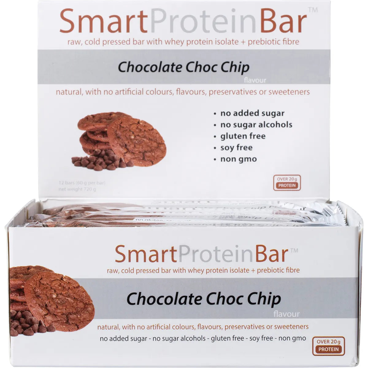 SMART PROTEIN BAR Chocolate Choc Chip Protein Bar 12x60g