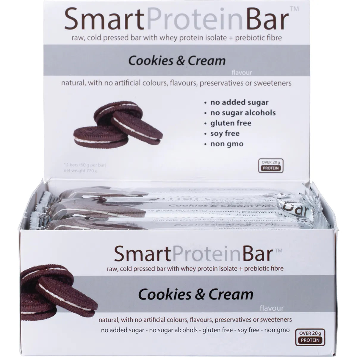 SMART PROTEIN BAR Cookies & Cream Protein Bar 12x60g