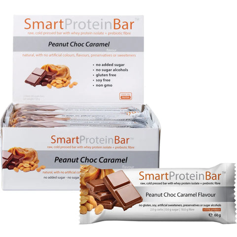 SMART PROTEIN BAR Peanut Choc Caramel Protein Bar 12x60g