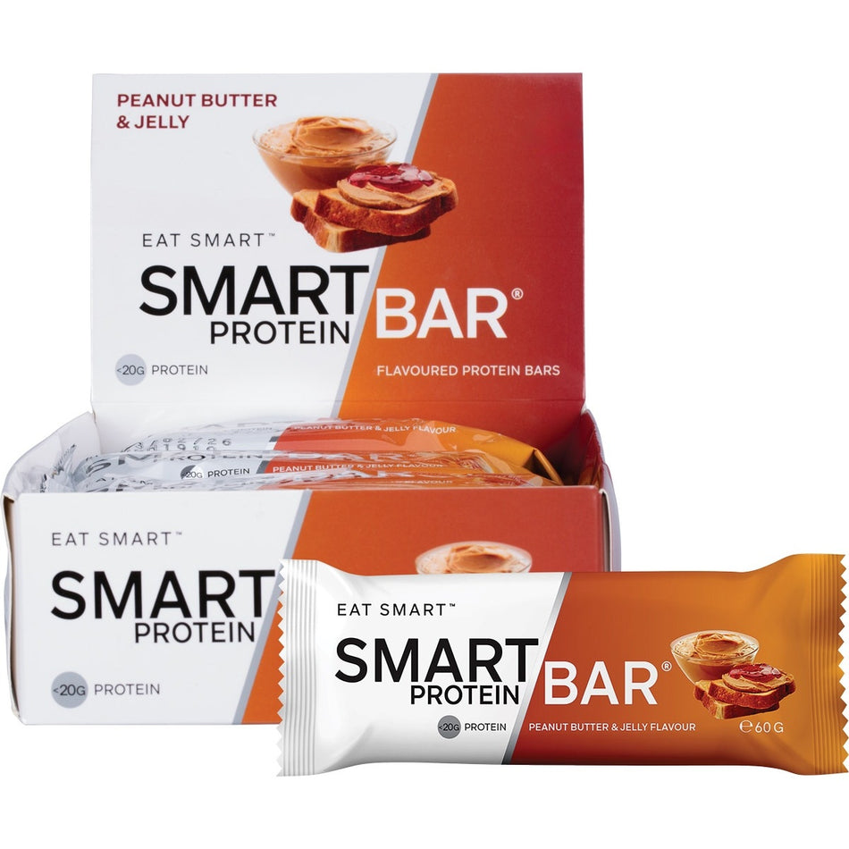 Smart Protein Bar Peanut Butter & Jelly Flavour Protein Bar 12x60g