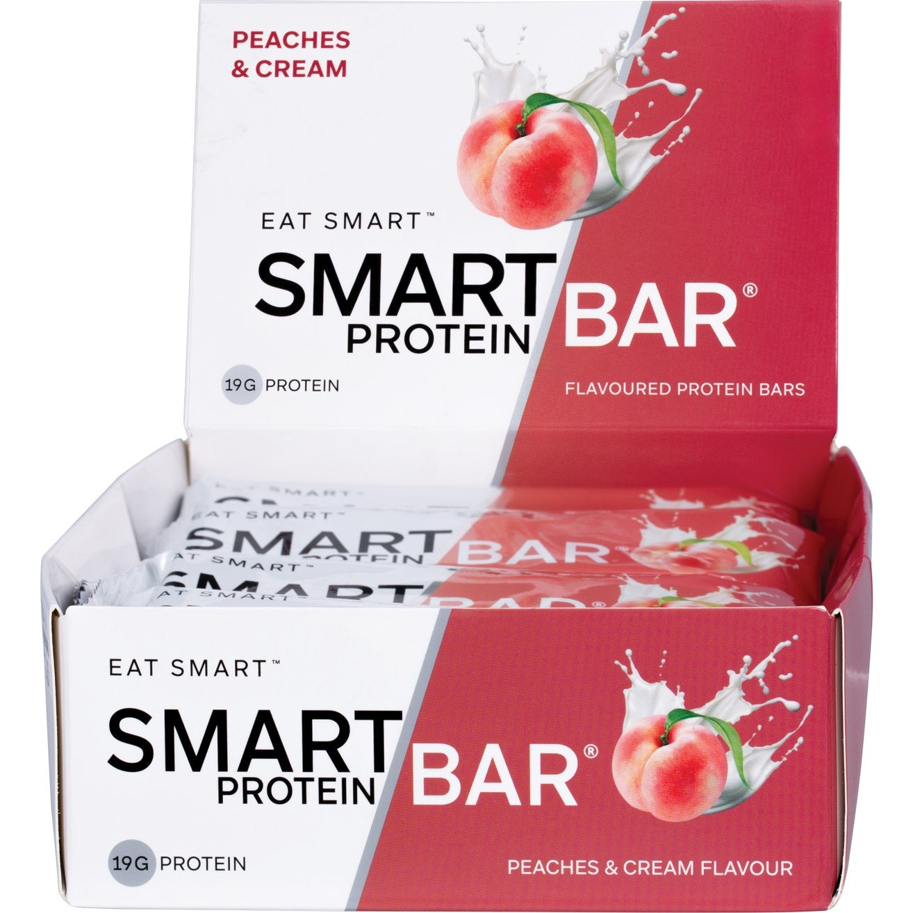 Smart Protein Bar Peaches & Cream Flavour Protein Bar 12x60g