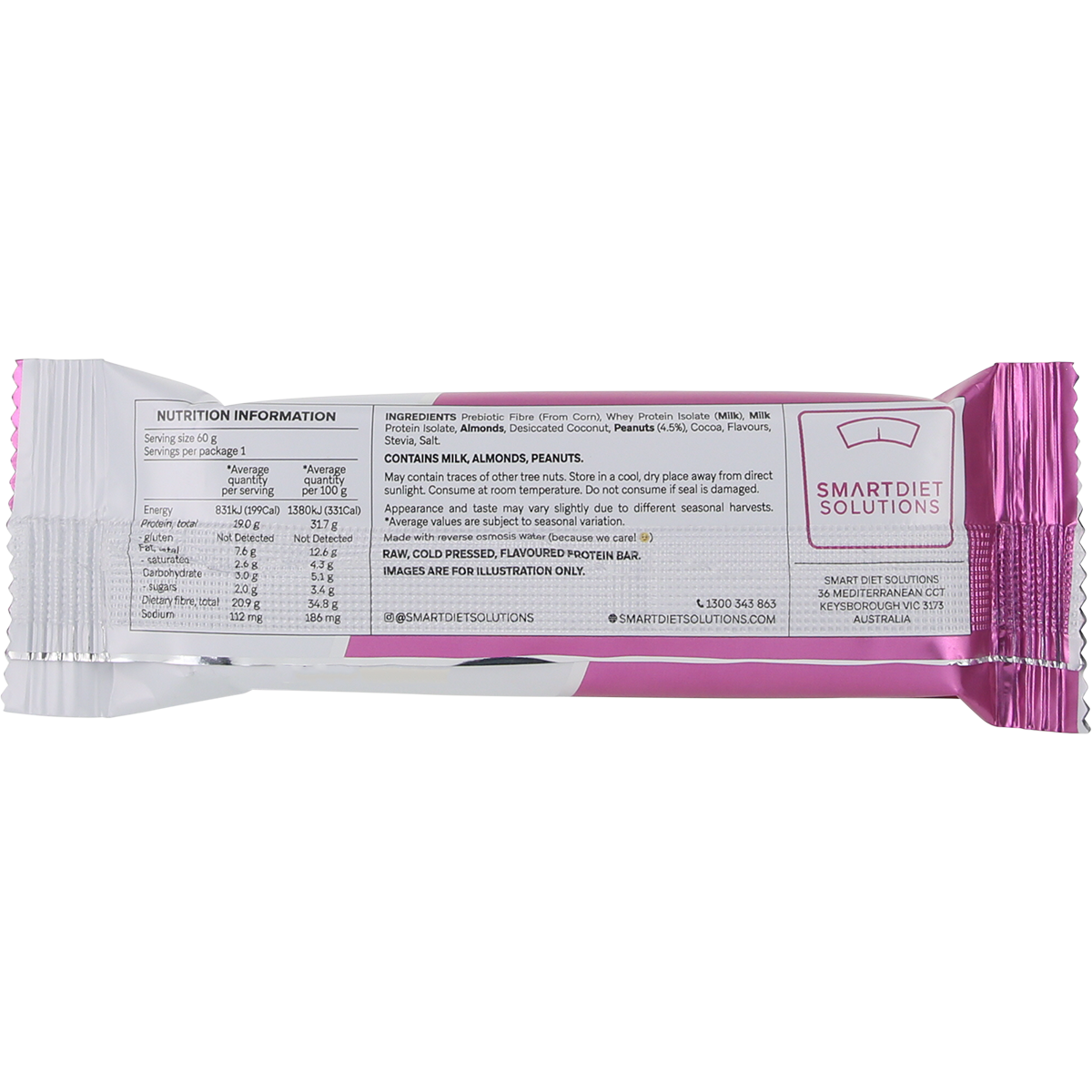 Smart Protein Bar Honey Nougat Protein Bar 60g x 12 Pack