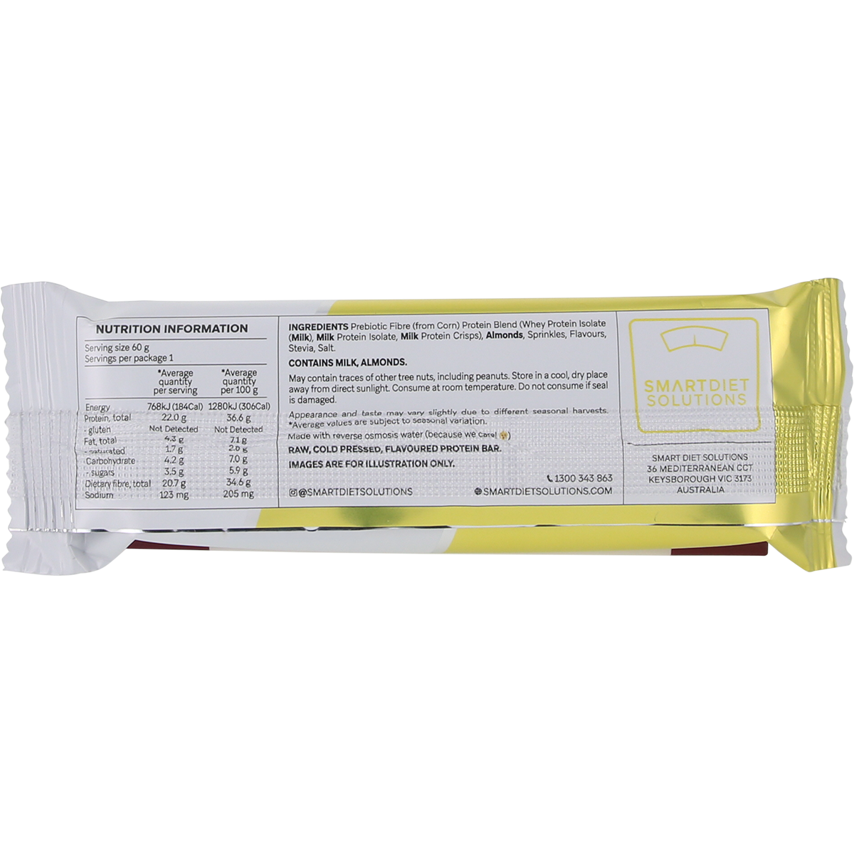 Smart Protein Bar Birthday Cake Protein Bar 60g x 12 Pack
