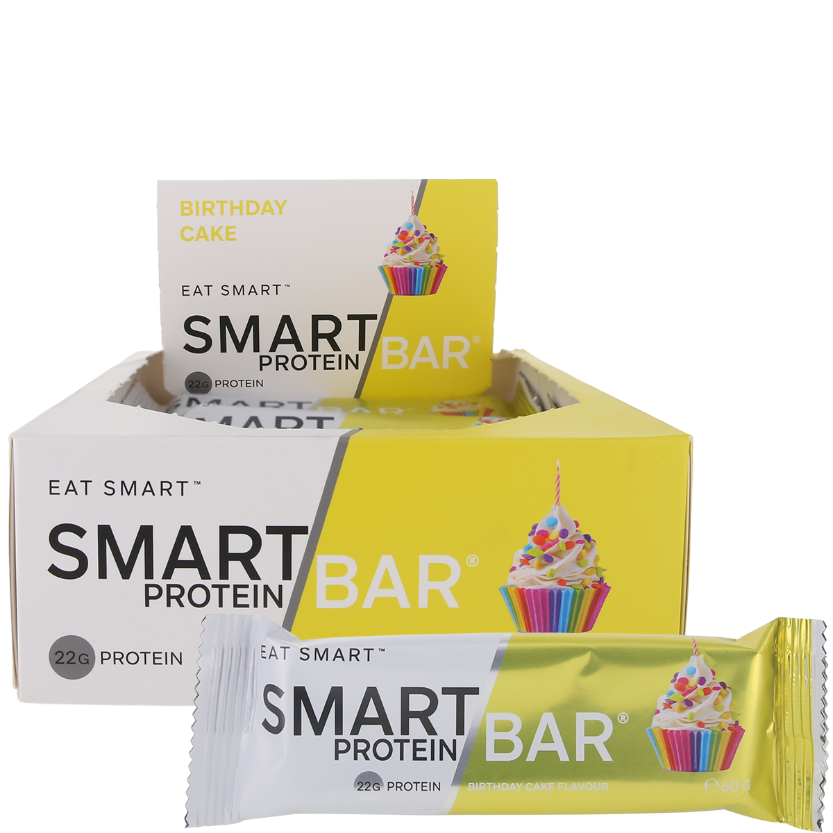 Smart Protein Bar Birthday Cake Protein Bar 60g x 12 Pack