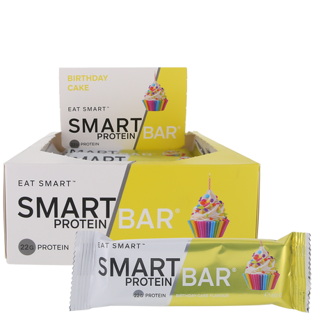 Smart Protein Bar Birthday Cake Protein Bar 60g x 12 Pack