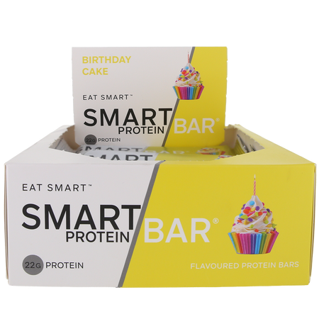 Smart Protein Bar Birthday Cake Protein Bar 60g x 12 Pack