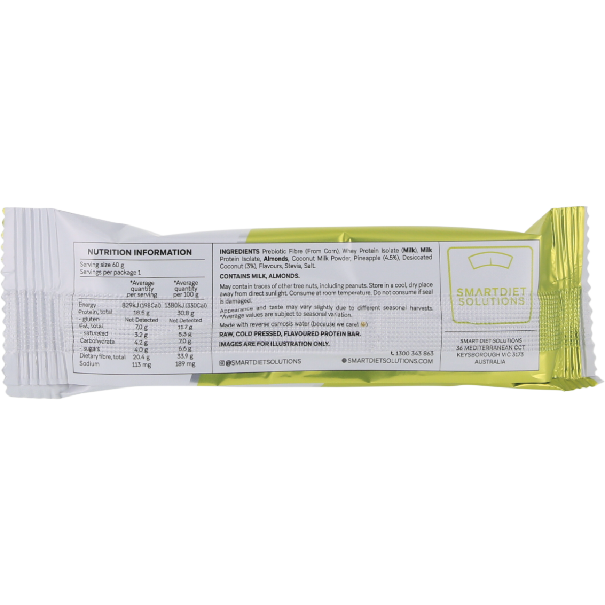 Smart Protein Bar Pina Colada Protein Bar 60g x 12 Pack