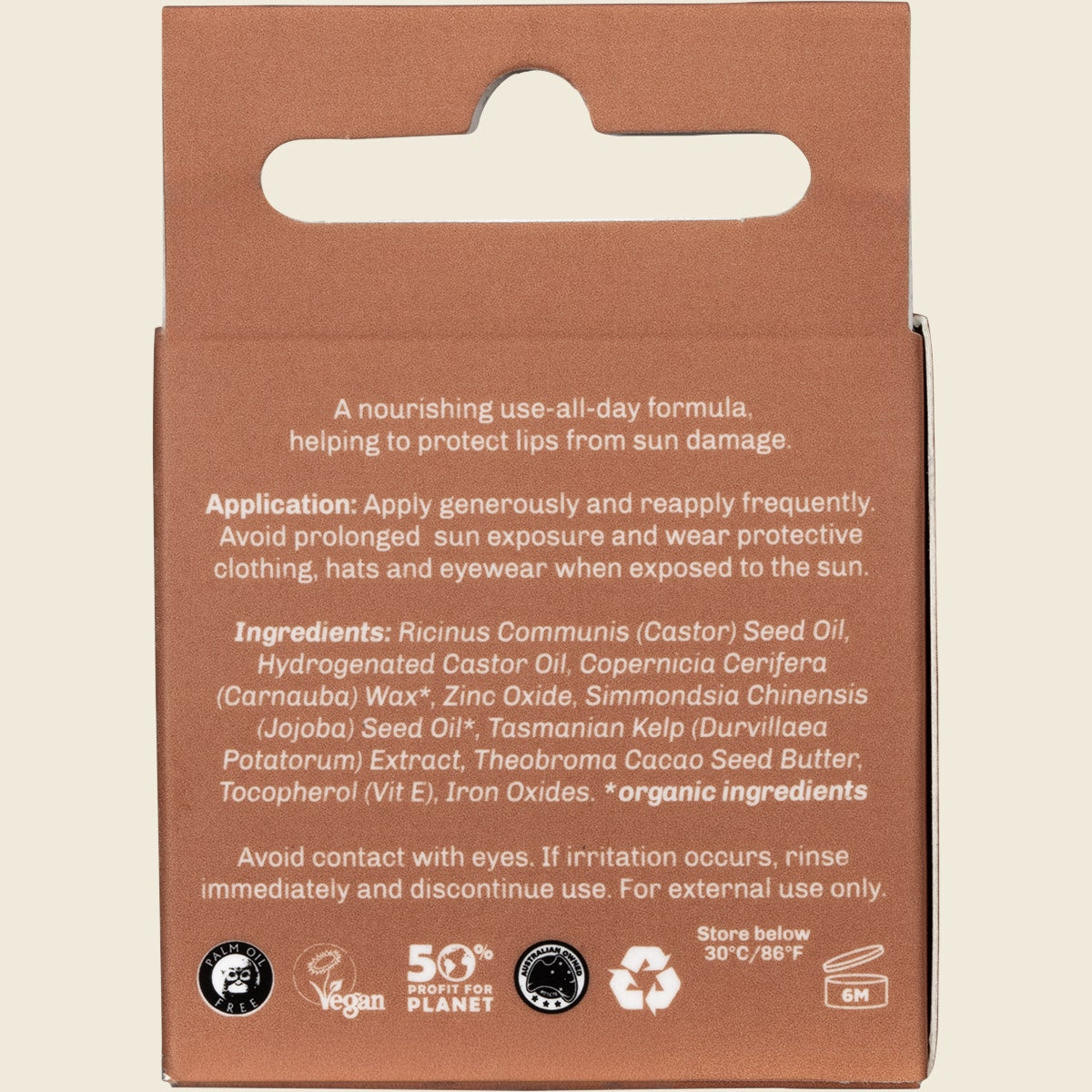 SunButter SPF15 Cacao Lip Zinc 15ml