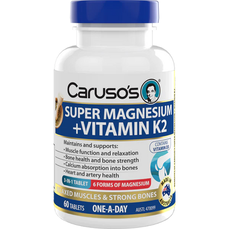 Caruso's Super Magnesium + Vitamin K2 60 Tablets