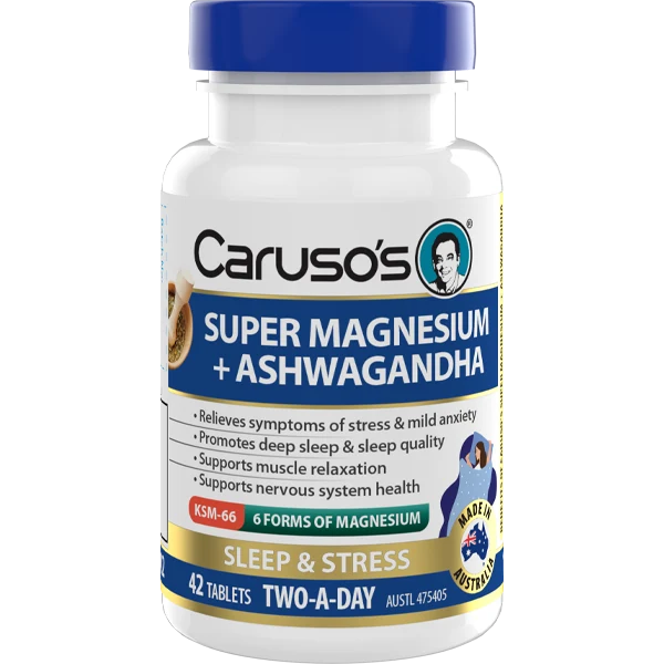 Caruso's Super Magnesium + Ashwagandha 42 Tablets