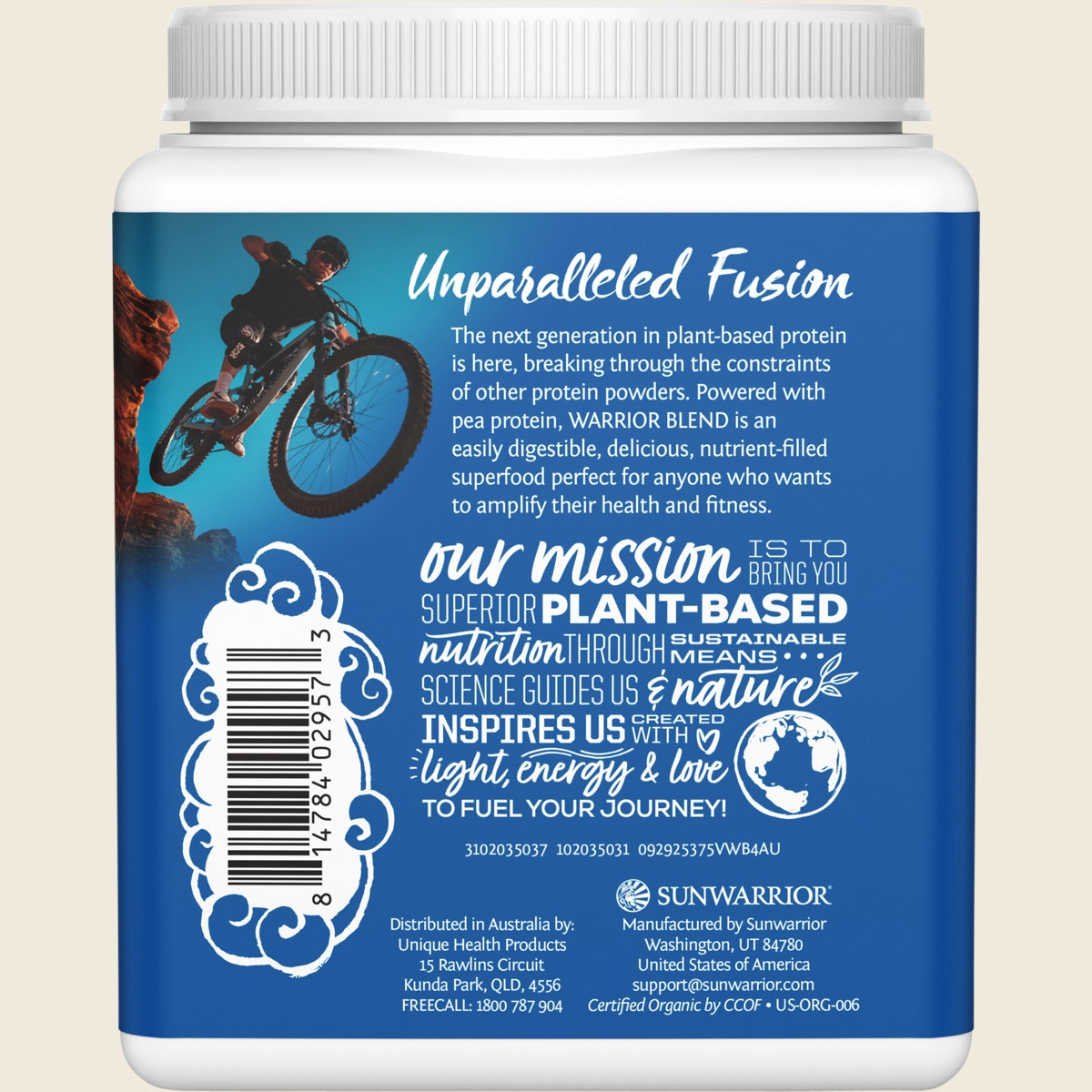 Sunwarrior Protein Powder Warrior Blend Vanilla 375g