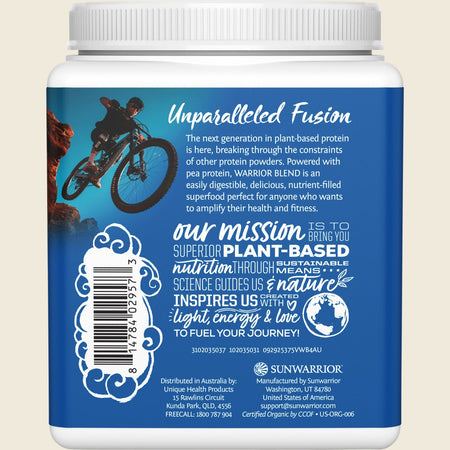 Sunwarrior Protein Powder Warrior Blend Vanilla 375g