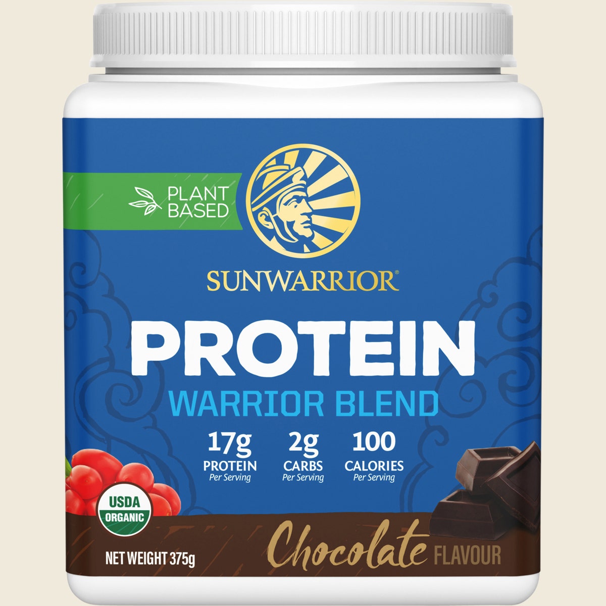 Sunwarrior Protein Powder Warrior Blend Chocolate 375g