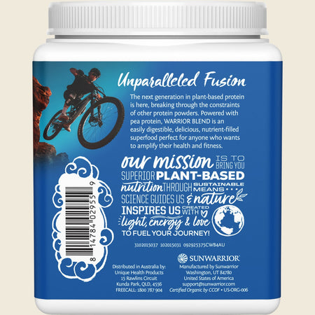 Sunwarrior Protein Powder Warrior Blend Chocolate 375g