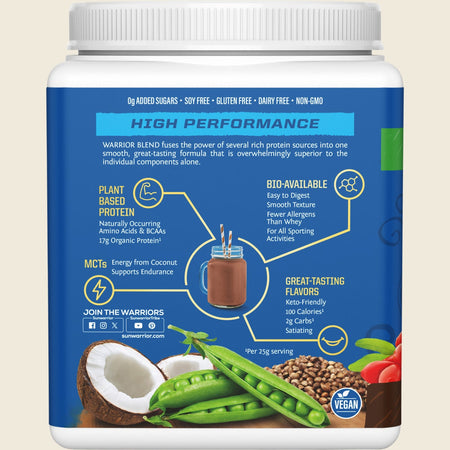 Sunwarrior Protein Powder Warrior Blend Chocolate 375g
