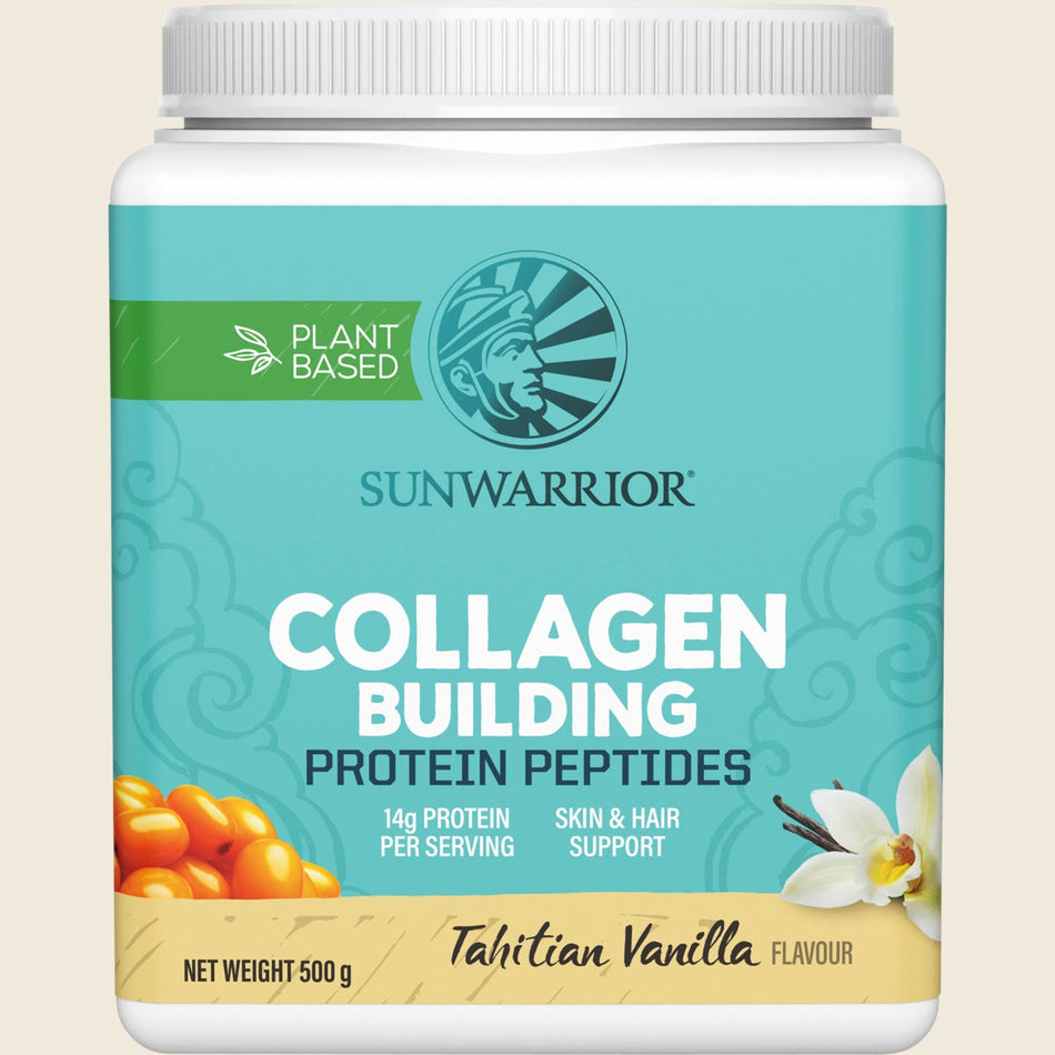 Sunwarrior Collagen Building Protein Peptides Tahitian Vanilla 500g