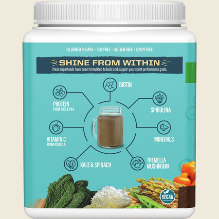 Sunwarrior Collagen Building Protein Peptides Chocolate Fudge 500g
