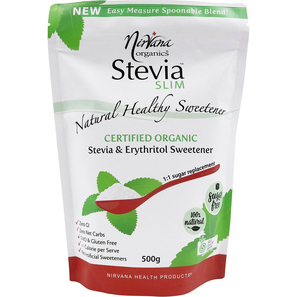 NIRVANA ORGANICS Stevia & Erythritol Sweetener Stevia Slim Spoonable 500g