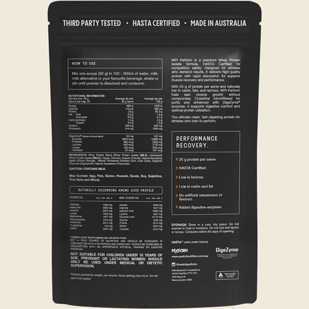 Switch Nutrition Perform Whey Protein Isolate Hasta Cert Chocolate Milk 750g