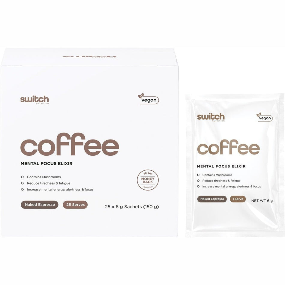 SWITCH NUTRITION Coffee Mental Focus Elixir Naked Espresso 25pk