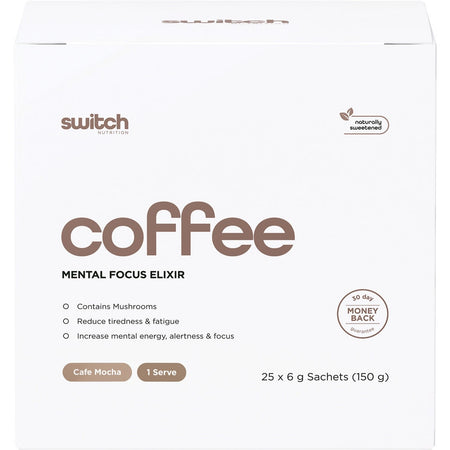 Switch Nutrition Coffee Mental Focus Elixir Cafe Mocha 25pk