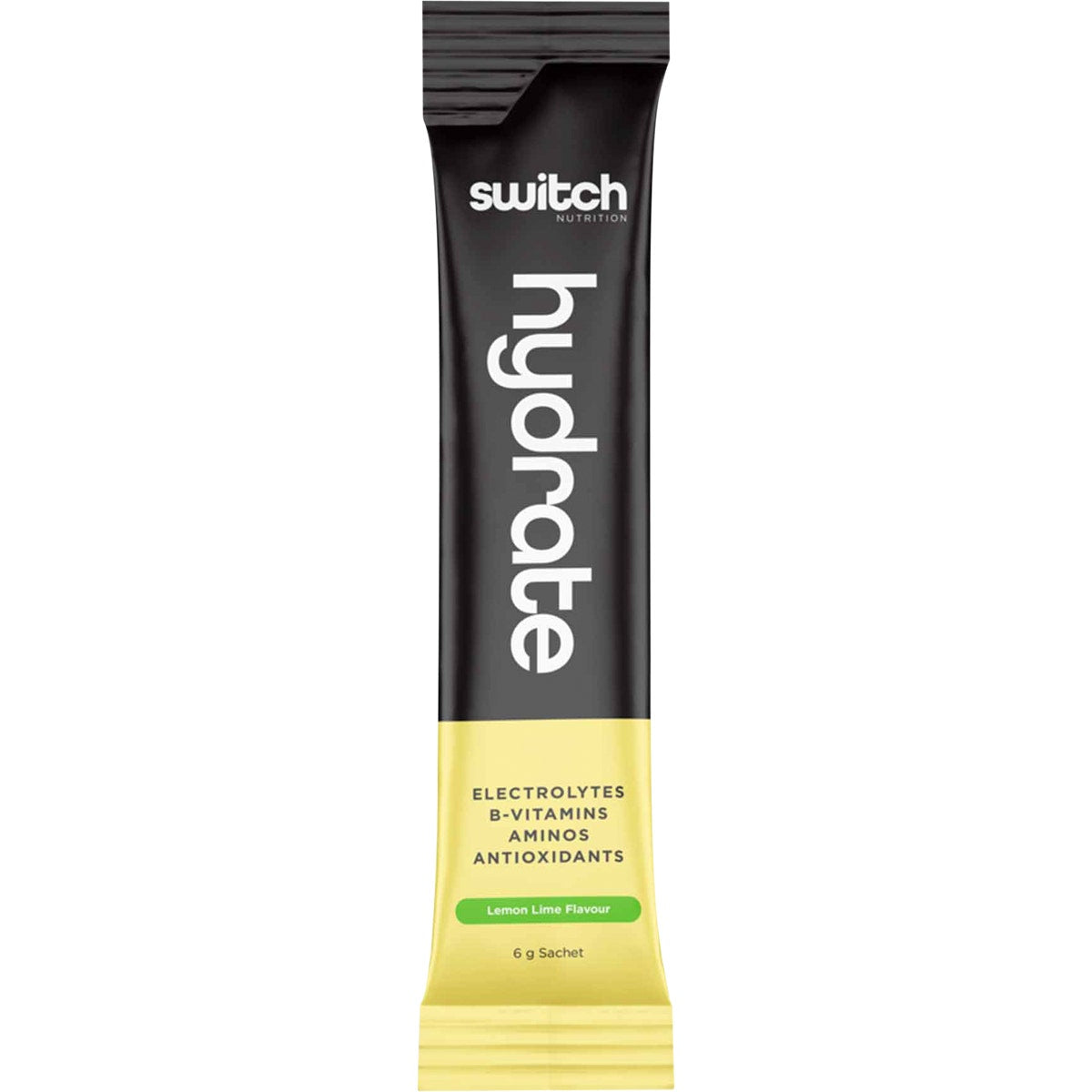 SWITCH NUTRITION Hydrate Electrolytes No Added Sugar Lemon Lime 20x6g