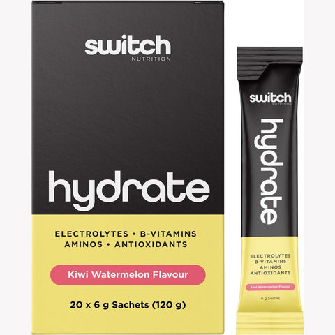 SWITCH NUTRITION Hydrate Electrolytes No Added Sugar Kiwi Watermelon 20x6g