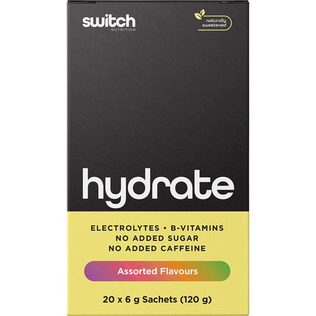 Switch Nutrition Hydrate Electrolytes No Added Sugar Assorted Flavours 20x6g